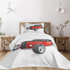 Nostalgic American Wheels Bedspread Set