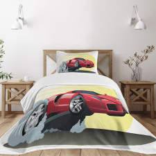 Cartoon Vehicle Powerful Bedspread Set