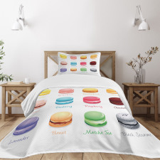 Colorful Macarons Bedspread Set