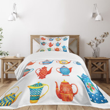 Teapots Design Bedspread Set
