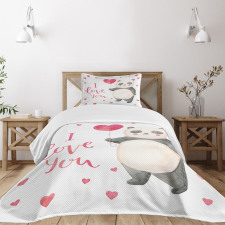 Panda Balloon Bedspread Set