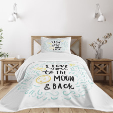 Cartoon Sibling Love Bedspread Set