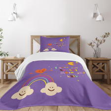 Magic Happy Rainbow Bedspread Set