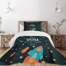 Rocket Cosmic Love Bedspread Set