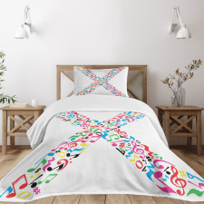 Vibrant ABC Musical X Bedspread Set