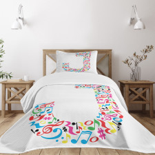 J Typography Bedspread Set