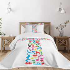 Uppercase Musical Art Bedspread Set