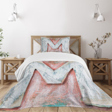 Old Wood Patterned M Bedspread Set