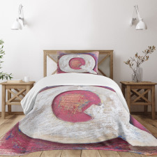 Wooden Writing Bedspread Set