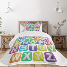 Colorful Alphabet Set Bedspread Set