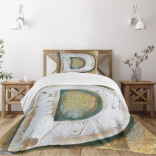 Rustic Initials Grunge Bedspread Set