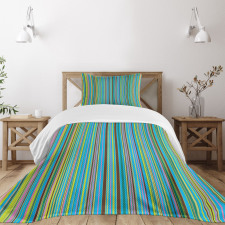 Retro Thin Stripes Bedspread Set