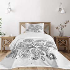 Circles Lines Monochrome Bedspread Set