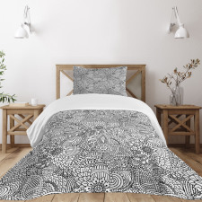 Monochorme Pattern Bedspread Set