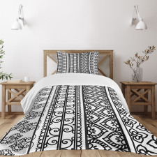 Swirls and Leaf Art Bedspread Set