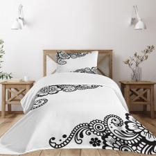 Floral Oriental Art Ornament Bedspread Set
