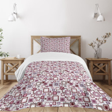 Abstract Square Shape Bedspread Set