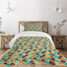 Colorful Half Circles Bedspread Set