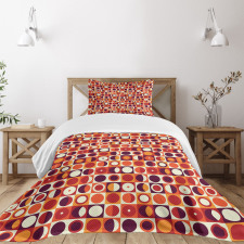 Sixties Style Ovals Bedspread Set