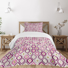 Doodle Style Leaf Bedspread Set