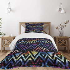 Galaxy Theme Lines Bedspread Set