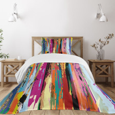 Vibrant Rainbow Design Bedspread Set