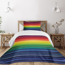 Rainbow Stripes Neon Bedspread Set