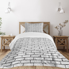 Retro Brick Wall Bedspread Set