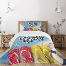 Flip Flops Summer Bedspread Set