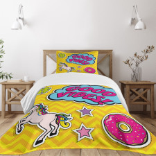 Unicorn Donut Fun Bedspread Set