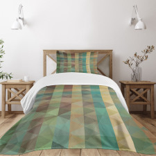 Triangles Mosaic Retro Bedspread Set