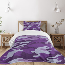 Purple Toned Waves Bedspread Set