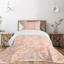 Soft Peach Tones Bedspread Set