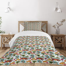 Suft Hawaii Tropical Bedspread Set