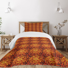 Floral Surreal Curves Bedspread Set