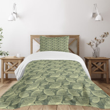 Autumn Leaves Line Art Bedspread Set