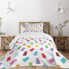 Vibrant Gummy Bears Bedspread Set