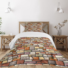 Doodle Wall Pattern Bedspread Set