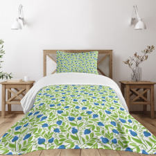 Flowering Blueberry Leaf Bedspread Set