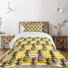 Modern Pineapple Motif Bedspread Set