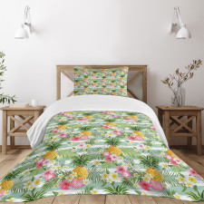 Tropical Plants Botany Bedspread Set