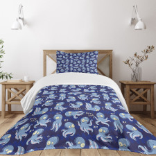 Cartoon Style Wildlife Bedspread Set