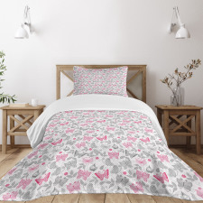 Abstract Nature Depiction Bedspread Set