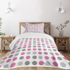 Polka Dots Motifs Bedspread Set