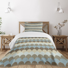 Half Circle Waves Bedspread Set