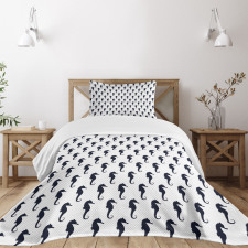 Seahorse Silhouettes Bedspread Set