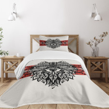 Tattoo Style Animal Face Bedspread Set