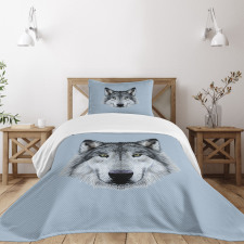 Detailed Canine Expression Bedspread Set