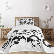 Oriental Monochrome Bedspread Set