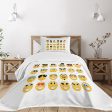 Cartoon Faces Viking Bedspread Set